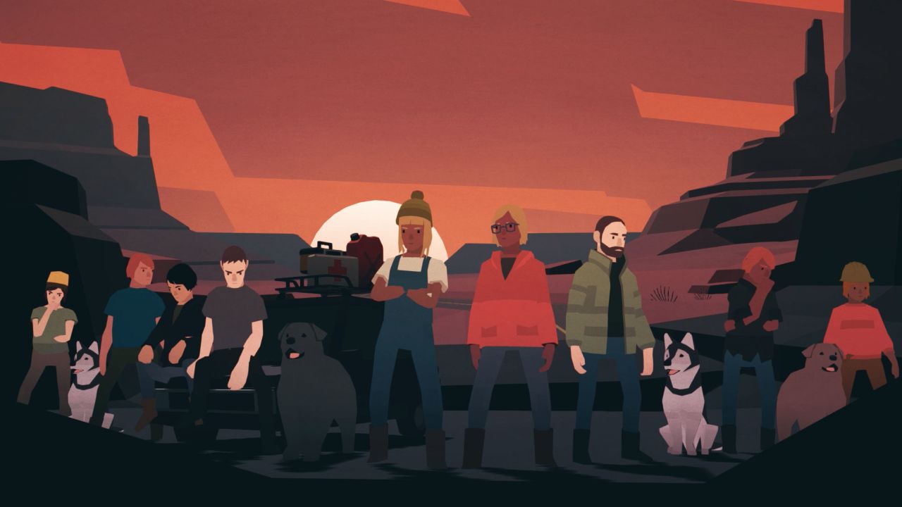The cast of "Overland," an indie game by Finji, which changes depending on your playthroughs and is computer-generated from a selection of assets.
