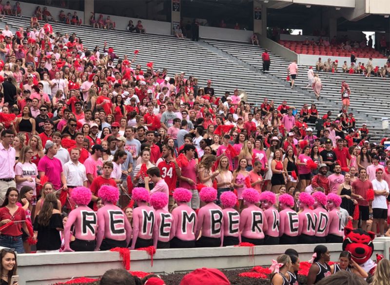 Pink georgia bulldog sales shirts