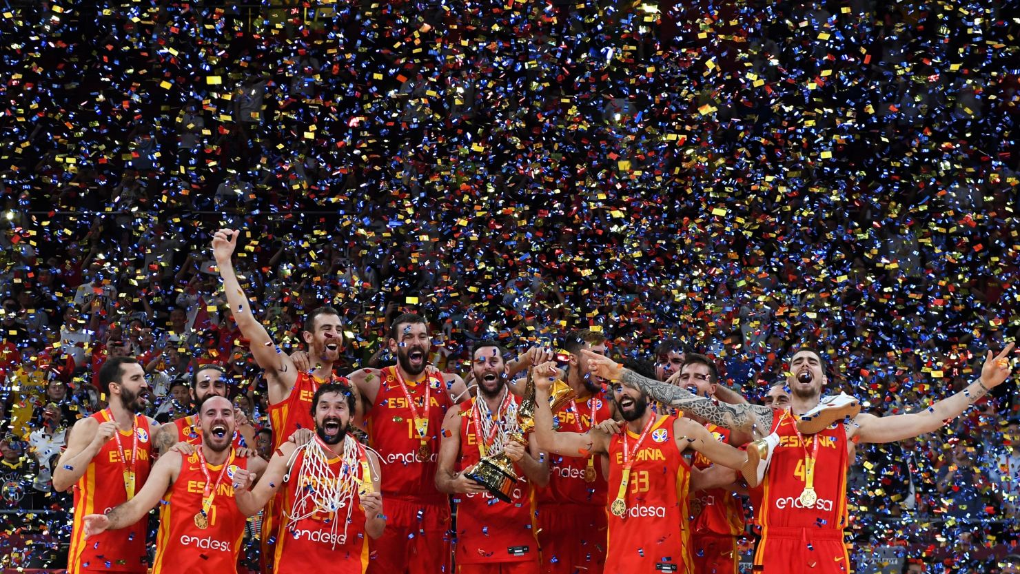 Spain won its second FIBA basketball World Cup on Suday, defeating Argentina 95-75.