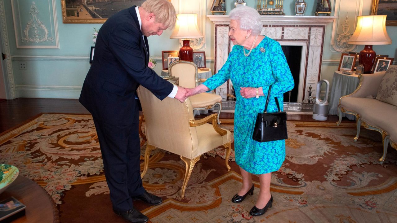 The Queen invites Boris Johnson to become Prime Minister at Buckingham Palace on July 24.