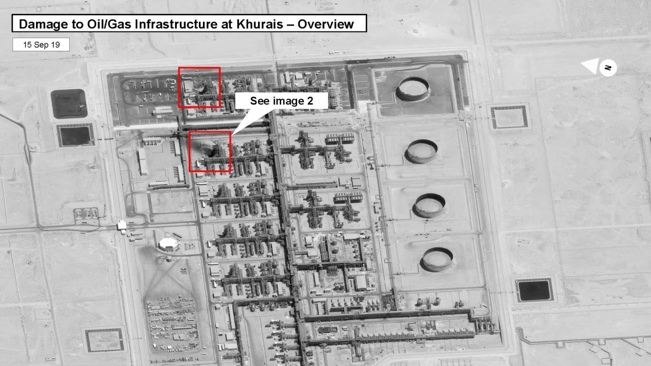 Commercial sattelite image of Saudi refinery attacks. 