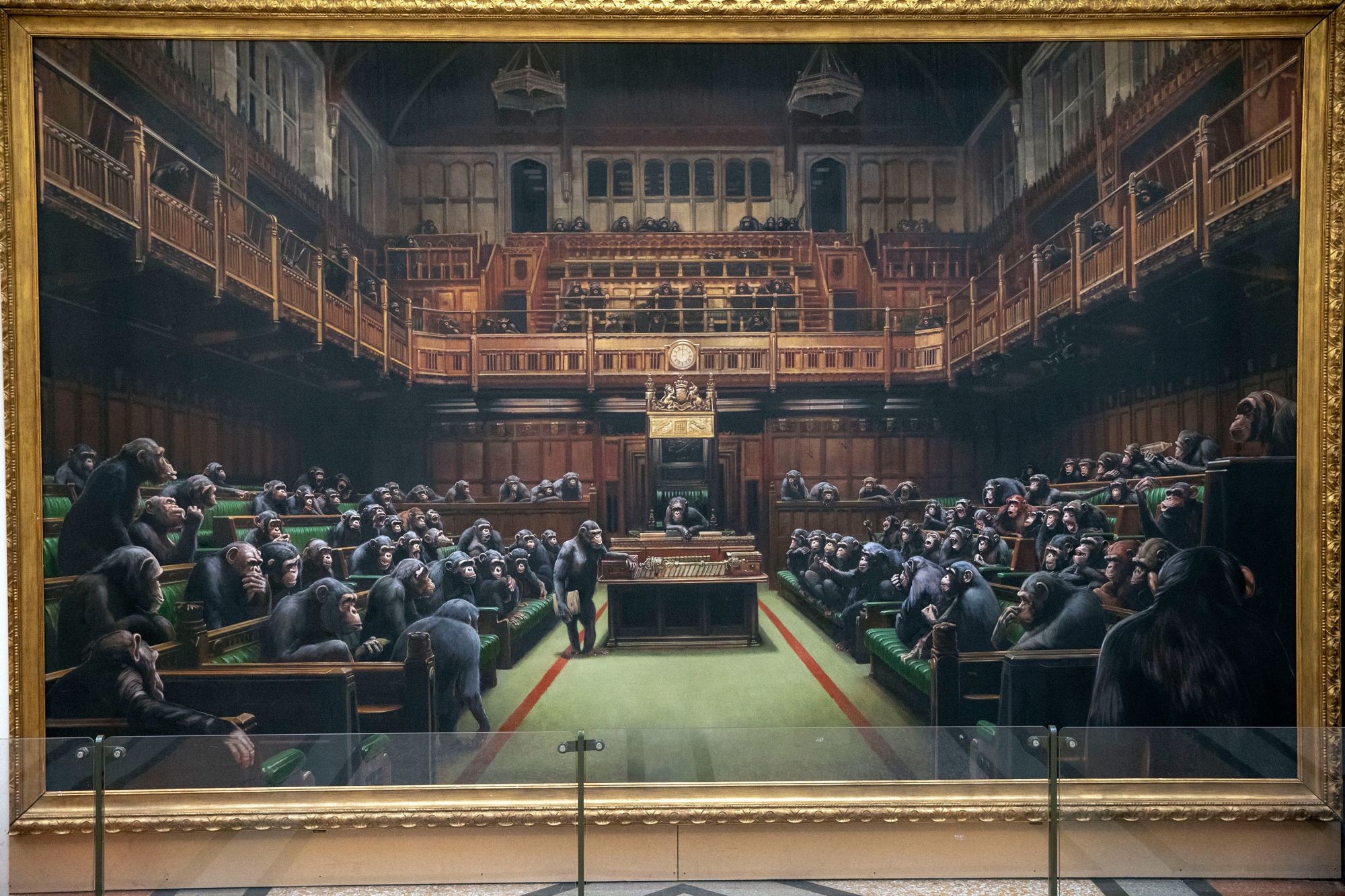 banksy parliament painting RESTRICTED