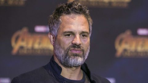 Mark Ruffalo speaks at a press conference for  'Avengers: Infinity War' in Mexico City on April 5, 2018. 