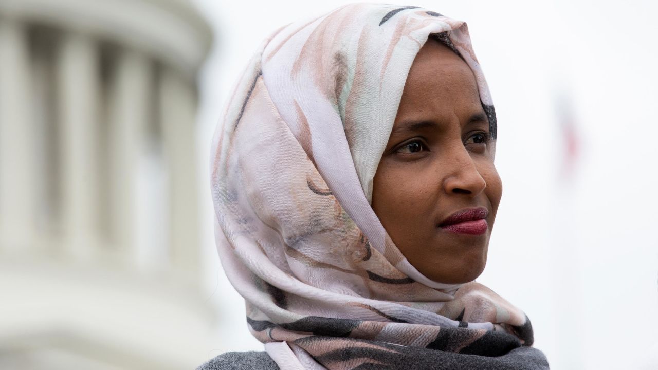 Rep. Ilhan Omar, a Democrat from Minnesota, speaks at a news conference in June 2019 in Washington, DC.