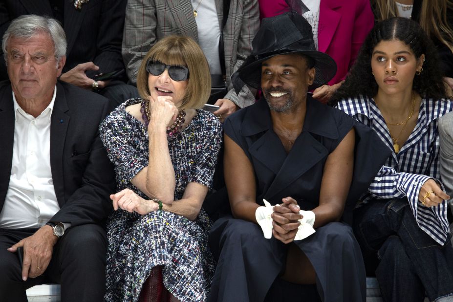 Anna Wintour and Billy Porter attend 'JW Anderson S/S 2020' fashion show during London Fashion Week on September 16, 2019 in London, England. 