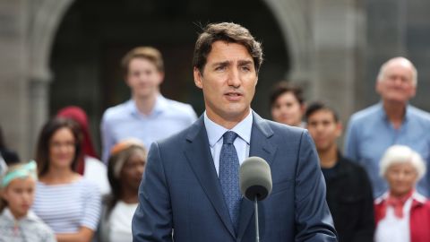 Canadian Prime Minister Justin Trudeau speaks during a news conference at Rideau Hall in Ottawa on September 11, 2019. Trudeau said officials are investigating the Ortis case "at the highest levels, including with our allies."