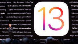 Apple's senior vice president of Software Engineering Craig Federighi talks about the company's upcoming iOS 13, Catalina, during Apple's Worldwide Developer Conference (WWDC) in San Jose, California on June 3, 2019. (Photo by Brittany Hosea-Small / AFP)        (Photo credit should read BRITTANY HOSEA-SMALL/AFP/Getty Images)