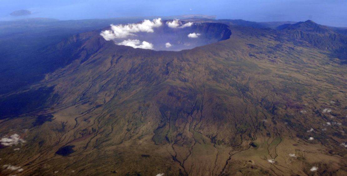 Mount Tambora's crater -- half a mile deep and more than 7 miles wide -- was created by its April 1815 eruption. 
