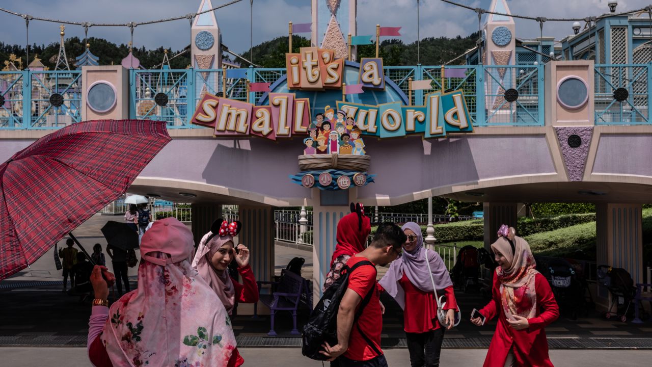 <strong>Malaysia visitors: </strong>While on a recent visit to Hong Kong Disneyland, Afaizul Ashari and his family -- tourists from Malaysia -- told CNN the last time they visited the park was more crowded and the rides had longer wait times. 