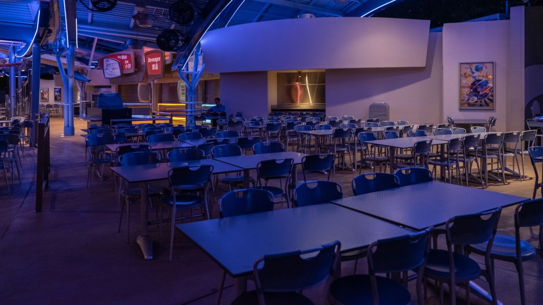 During a recent visit, Hong Kong Disneyland's Comet Cafe was closed.