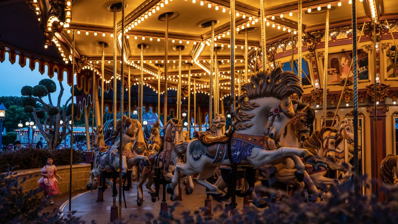 <strong>No lines, few riders: </strong>The Cinderella Carousel attraction is normally packed with young children. 