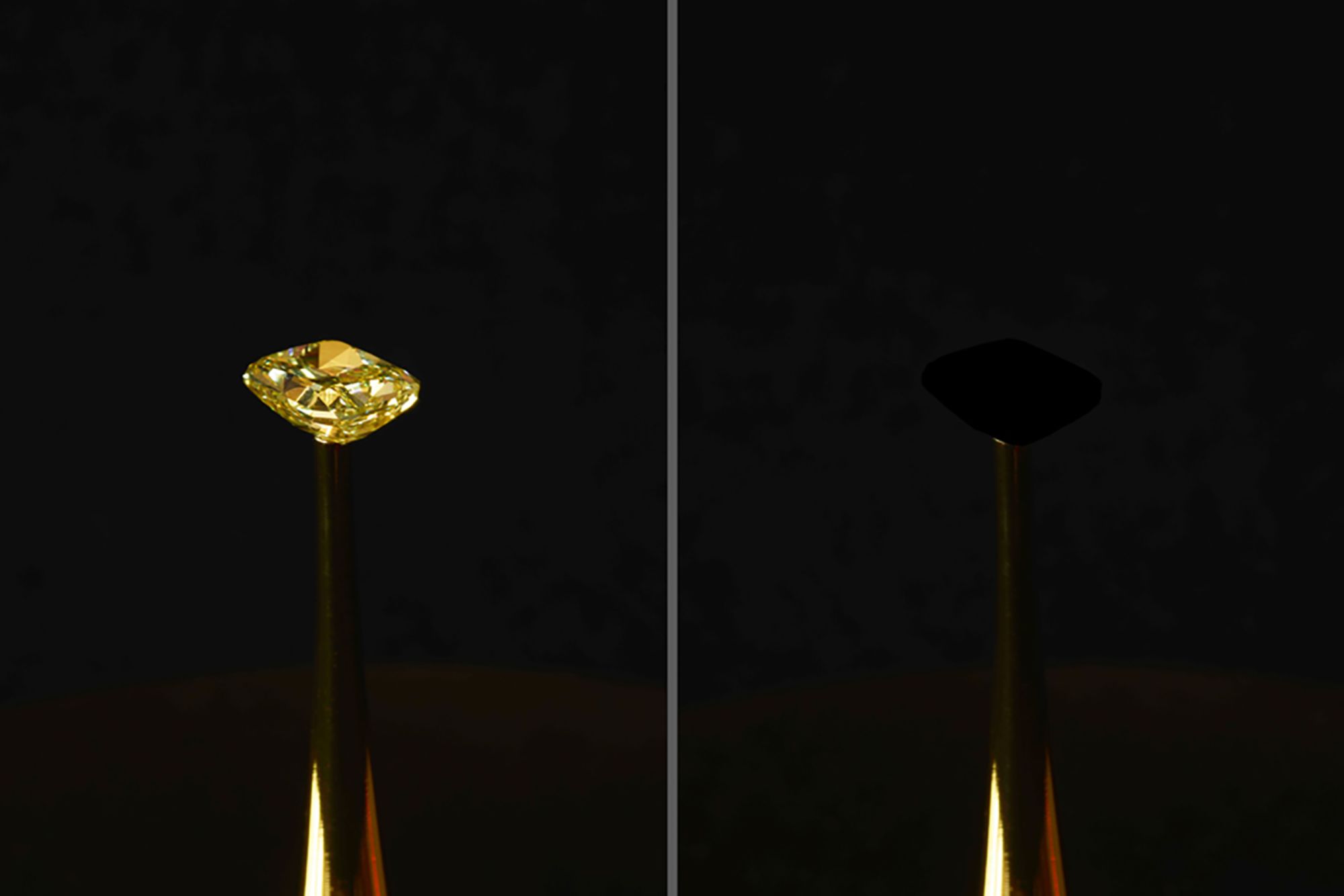 A new ‘blackest black’ material can mask even a diamond CNN