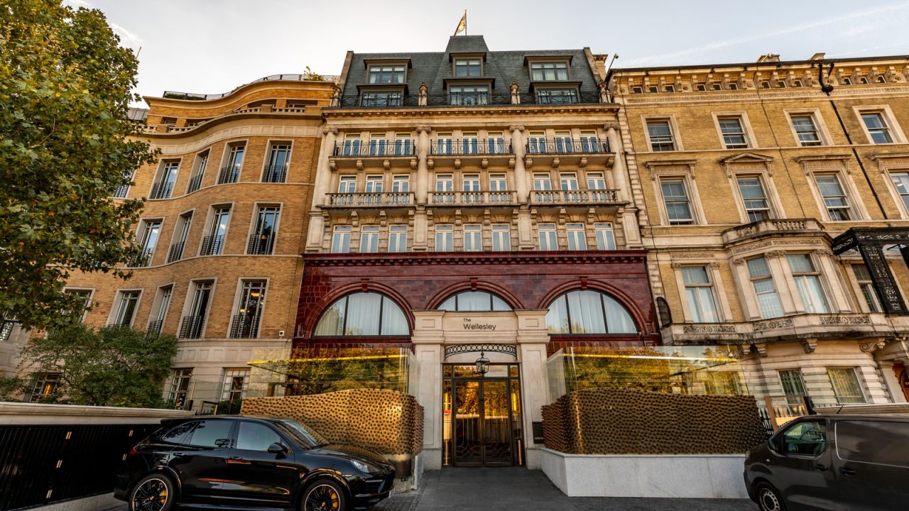 <strong>Repurposed facade:</strong> A former entrance to Hyde Park Corner station has been transformed into boutique hotel The Wellesley.
