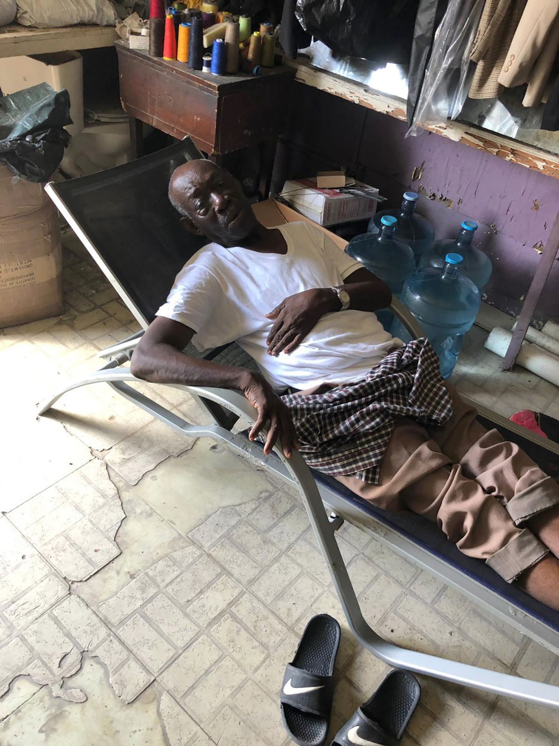 Presendieu Pierre Mervil, 81, survived the hurricane but suffers from body pains.