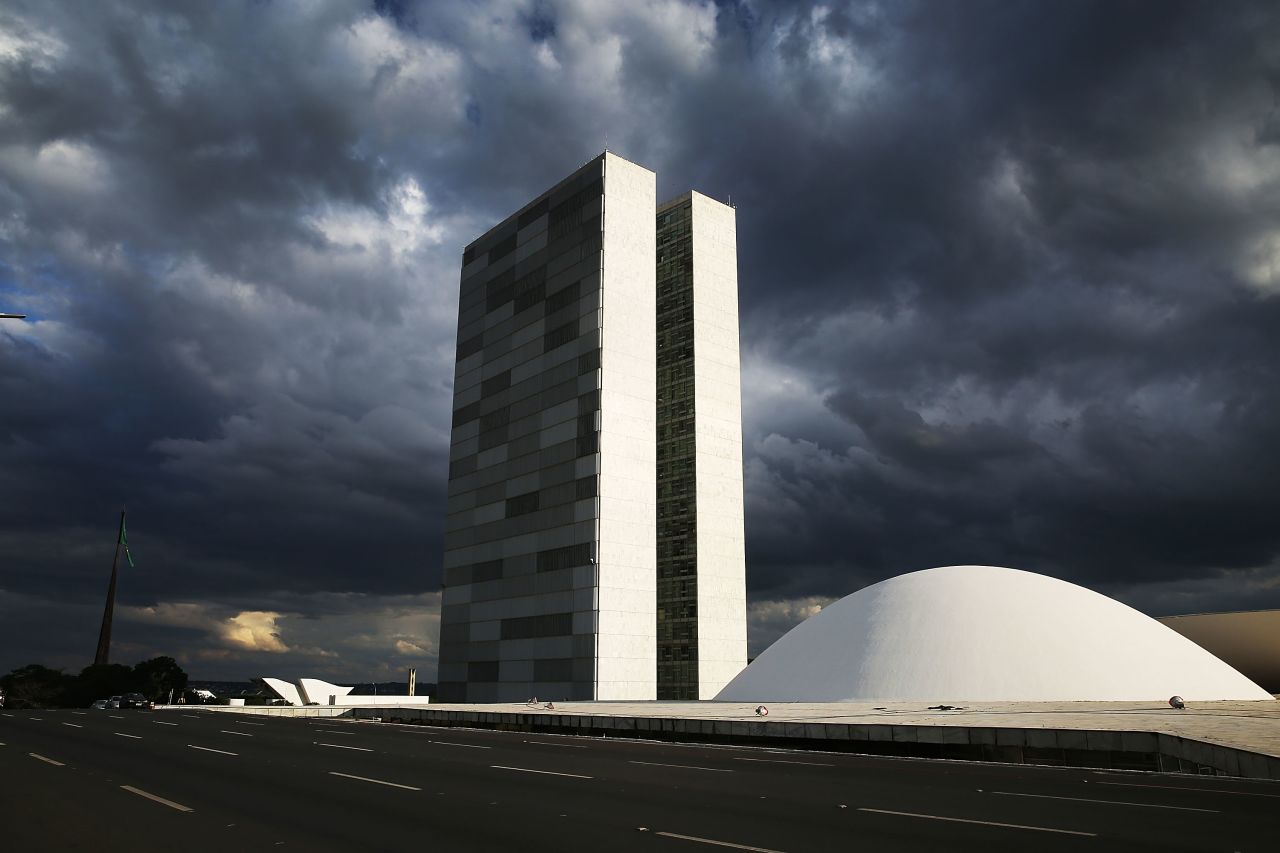 The Brazilian National Congress building in Brasilia.
