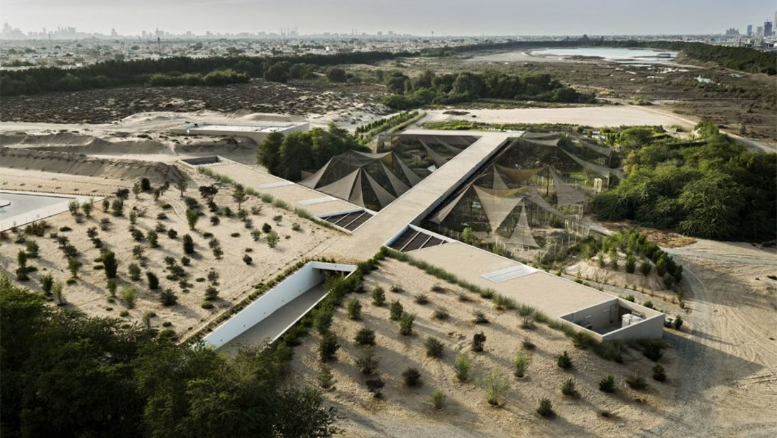 The Wasit Wetland Cente in, Sharjah, UAE. Dubai firm, X-Architects helped create an oasis out of a wasteland, which has gone on to be the first environment protection zone to win the prestigious Aga Khan Award for Architecture 2019.