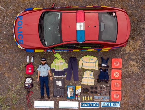 New Zealand police posted this image in reply to a Twitter user's request for them to join in on the  #TetrisChallenge.