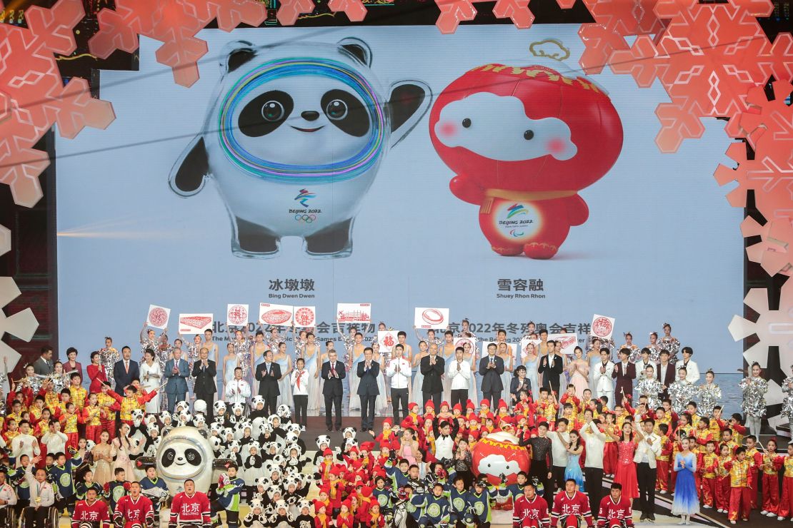 The mascots of the 2022 Beijing Olympic and Paralympic Winter Games were unveiled in a ceremony in Beijing on September 17, 2019.