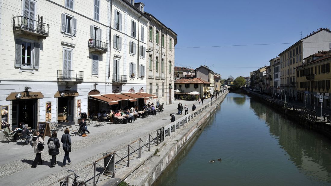 <strong>Navigli district:</strong> A network of old canals frames this area, rich with bohemian boutiques, galleries and bars.