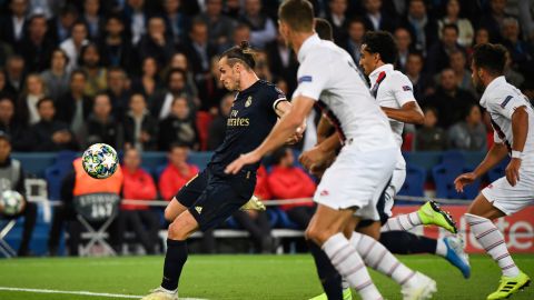 Gareth Bale's effort was ruled out for handball.