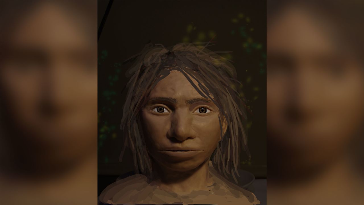 A reconstruction of a young female Denisovan. The art was created by Maayan Harel.