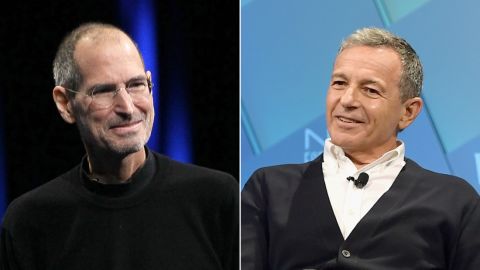 Steve Jobs, left, and Bob Iger.