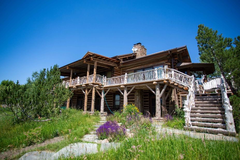 The back deck of Turner's house at his Flying D Ranch. Now aged 80, this 113,000-acre ranch is where family say he feels most at home, among the bison, elk, antelopes, wolves, bears, and eagles.