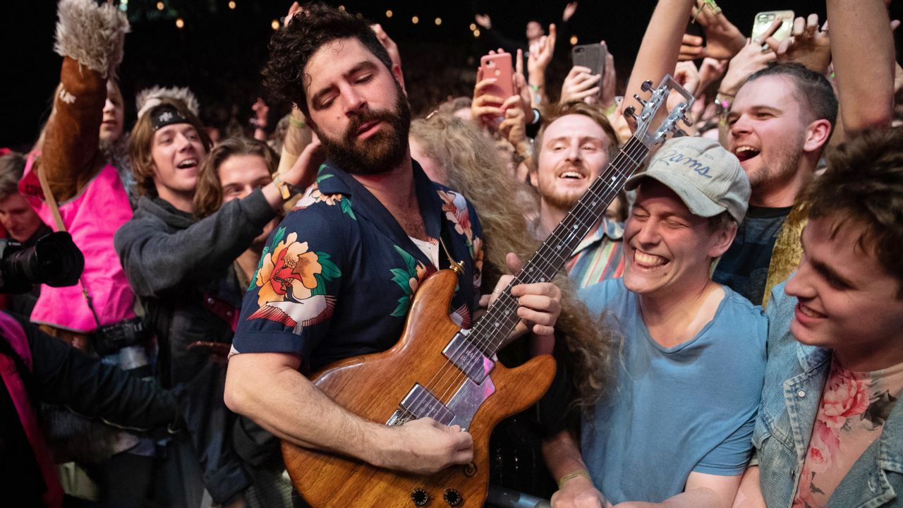 Yannis Philippakis of Foals, one of the nominees for the 2019 Mercury Prize, performs in Byron Bay, Australia, earlier this year.
