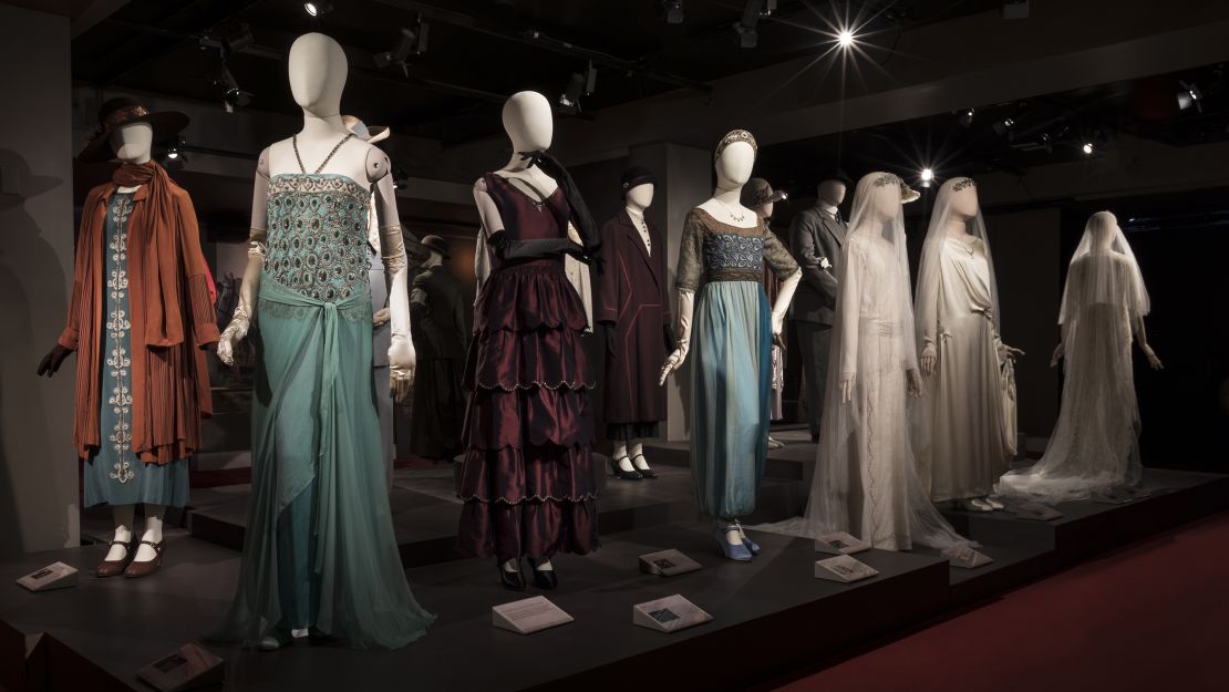 The exhibition features many costumes from the show, including several wedding dresses. 