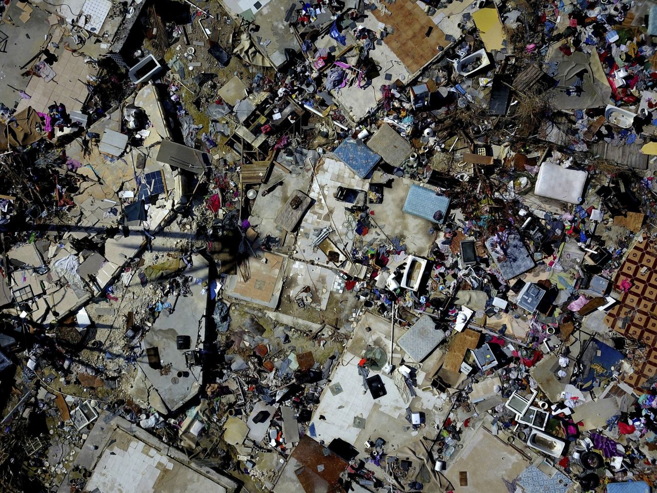 The rubble of a neighborhood destroyed by <a href="https://www.cnn.com/2019/09/18/americas/bahamas-us-medics/index.html" target="_blank">Hurricane Dorian</a> in Abaco, <a href="https://www.cnn.com/2019/09/18/us/bachelorette-bahamas-hurricane-dorian-trnd/index.html" target="_blank">Bahamas</a>, on Tuesday, September 17.