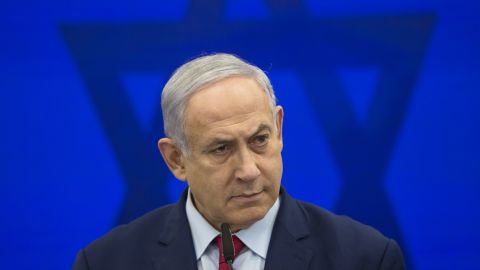 Israeli Prime Minster Benjamin Netanyahu in the run-up to this week's poll.