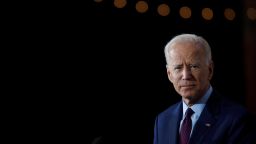 Democratic presidential candidate and former U.S. Vice President Joe Biden delivers remarks about White Nationalism during a campaign press conference on August 7, 2019 in Burlington, Iowa. 
