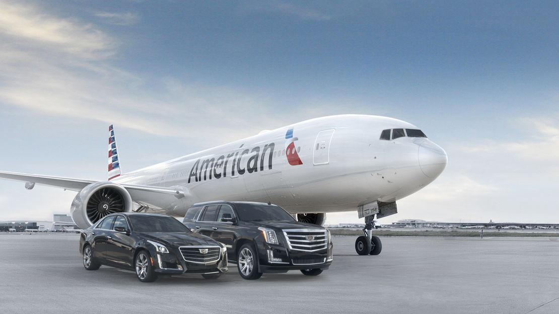 AA's Five Star Service program sees clients whisked to the plane in Cadillacs