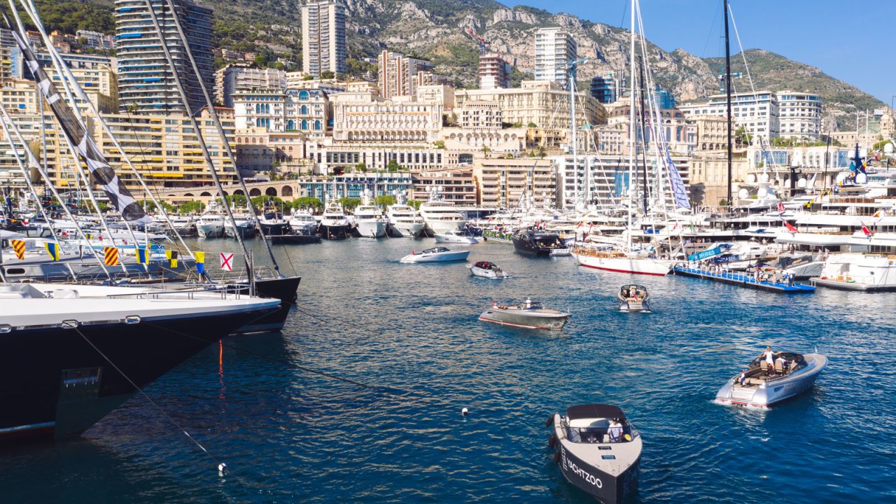 The annual Monaco Yacht Show exhibits some of the world's most impressive superyachts, with an average length of 50 meters.