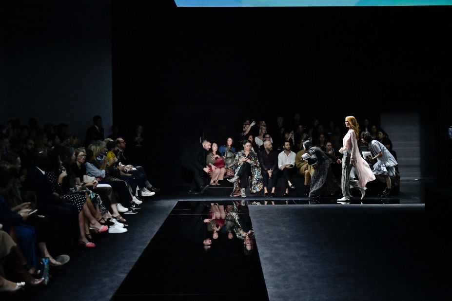 A look from the Armani SS20 runway.  