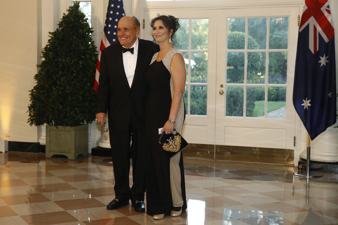 Rudy Giuliani, President Trump's attorney, attends with Maria Ryan.