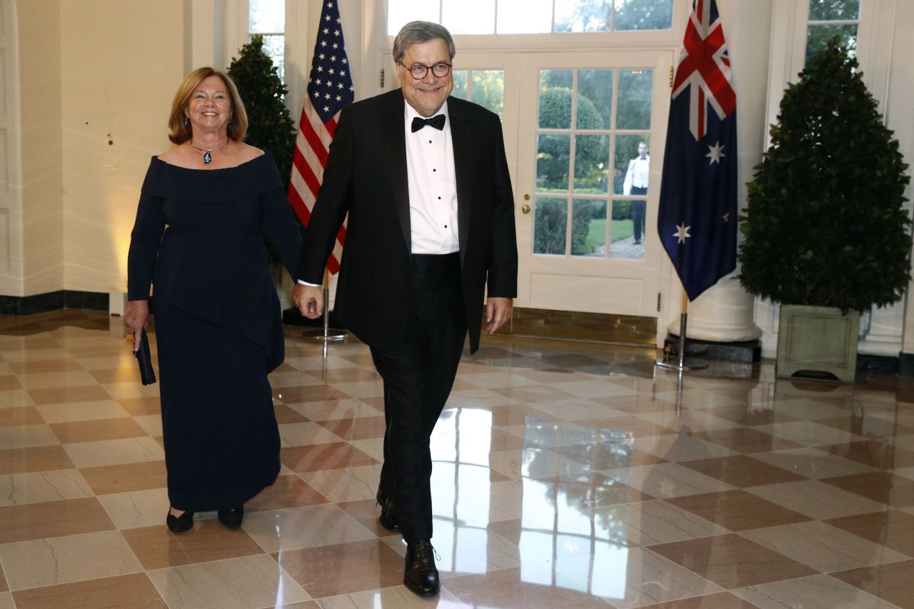 Attorney General William Barr and his wife Christine Barr 