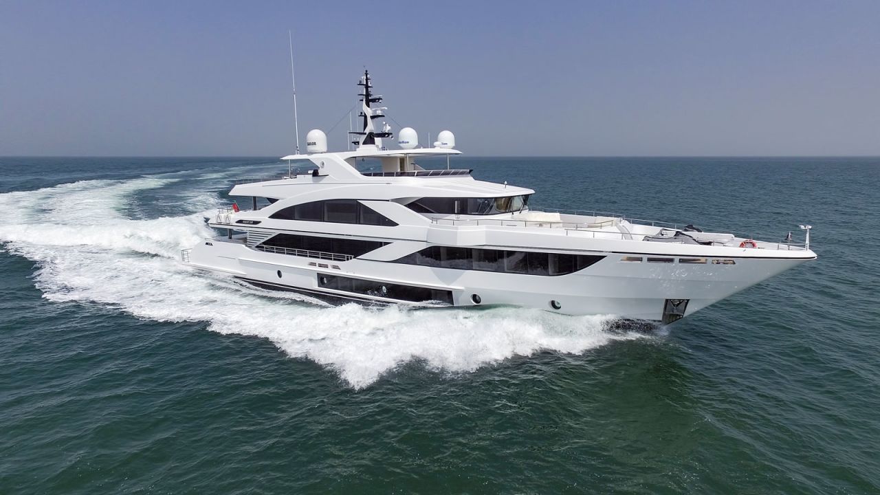 <strong>Majesty 140:</strong> This elegant superyacht was built by UAE-based manufacturer Gulf Craft, and has a length of 43.12 meters.