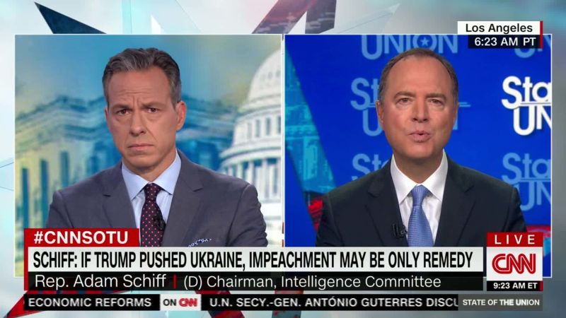 Schiff: Impeachment may be ‘only remedy’ if Trump pushed Ukraine | CNN ...