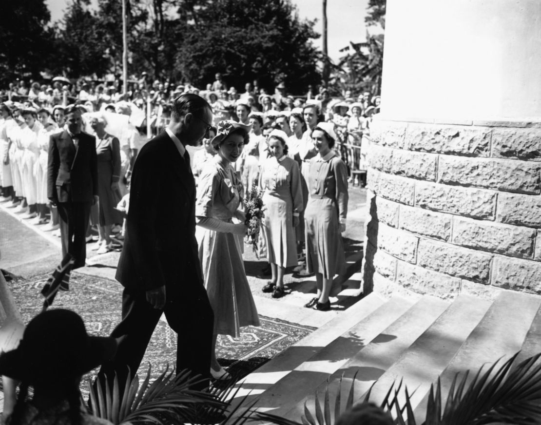 Princess Elizabeth arrives at the Princess Elizabeth Hospital in Nairobi, February 3, 1952.