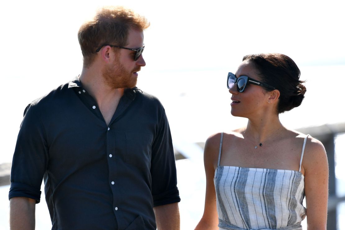 The royal couple share a moment during an engagement on Fraser Island, Australia, on October 22, 2018.