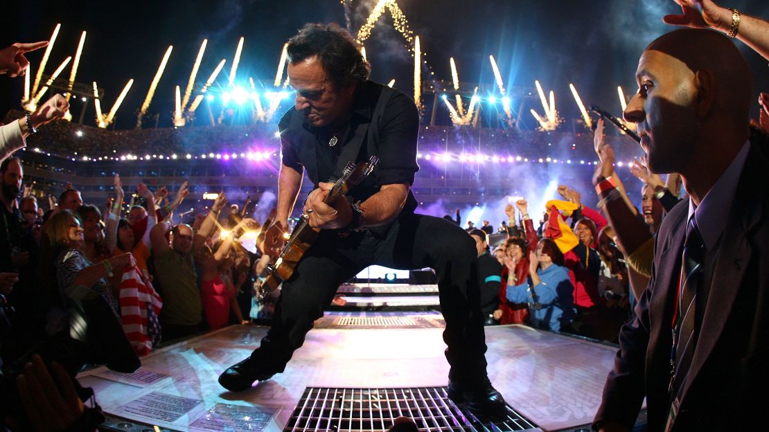 Springsteen and the E Street Band perform at Super Bowl XLIII on February 1, 2009, in Tampa.