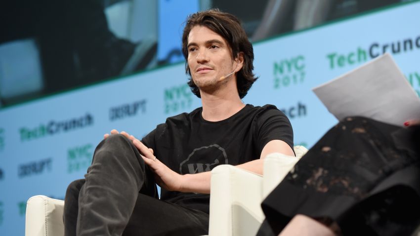 NEW YORK, NY - MAY 15:  Co-Founder and CEO of WeWork Adam Neumann onstage during TechCrunch Disrupt NY 2017  at Pier 36 on May 15, 2017 in New York City.  (Photo by Noam Galai/Getty Images for TechCrunch)
