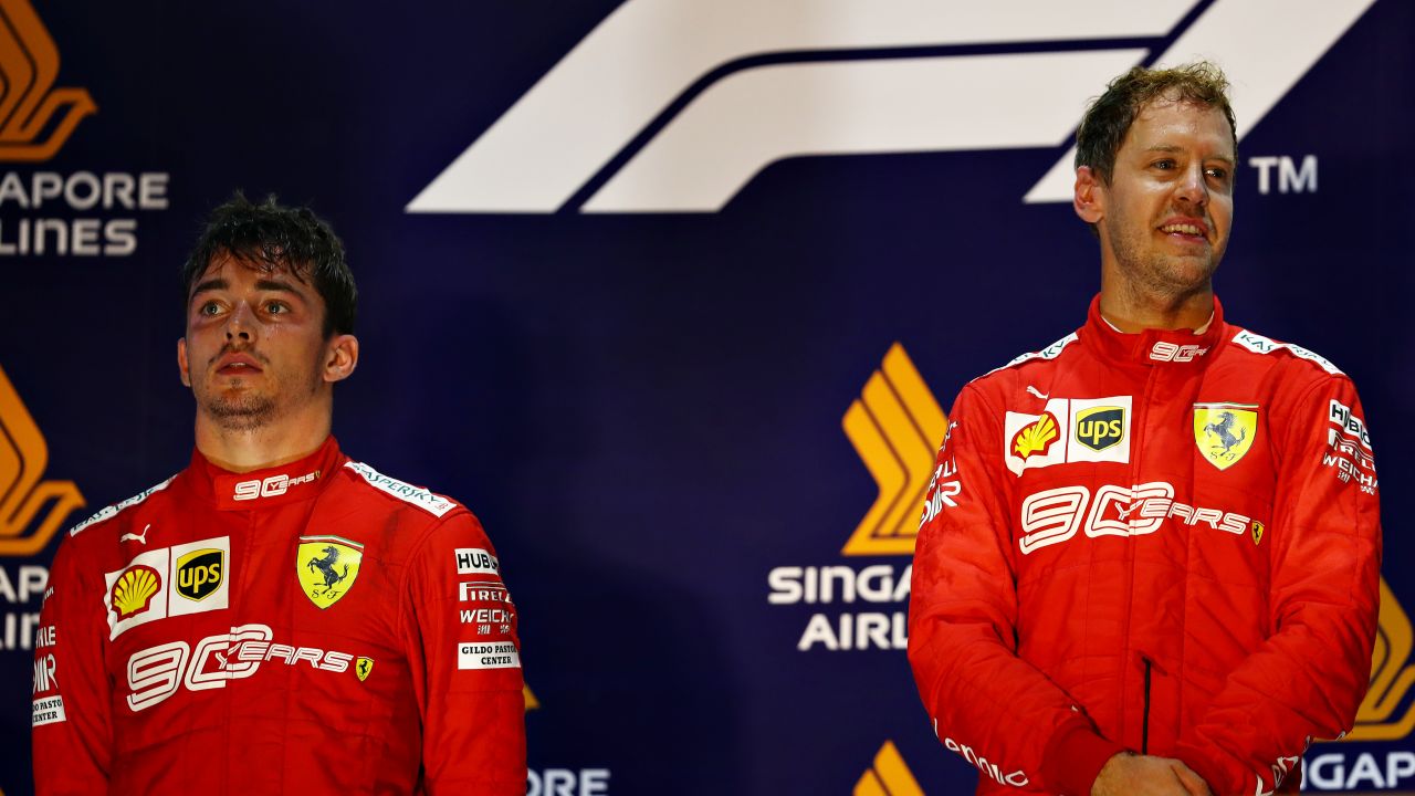 Sebastian Vettel clashed with Ferrari teammate Charles Leclerc a number of times. 