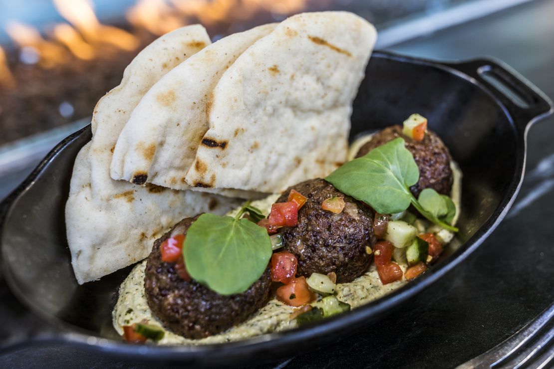 Like many of Disney's food offerings, some of the vegan dishes are themed to match their location. This hummus dish served at Star Wars: Galaxy's Edge is called a "Felucian Garden Spread," a reference to a planet covered in overgrown plants in the Star Wars universe.