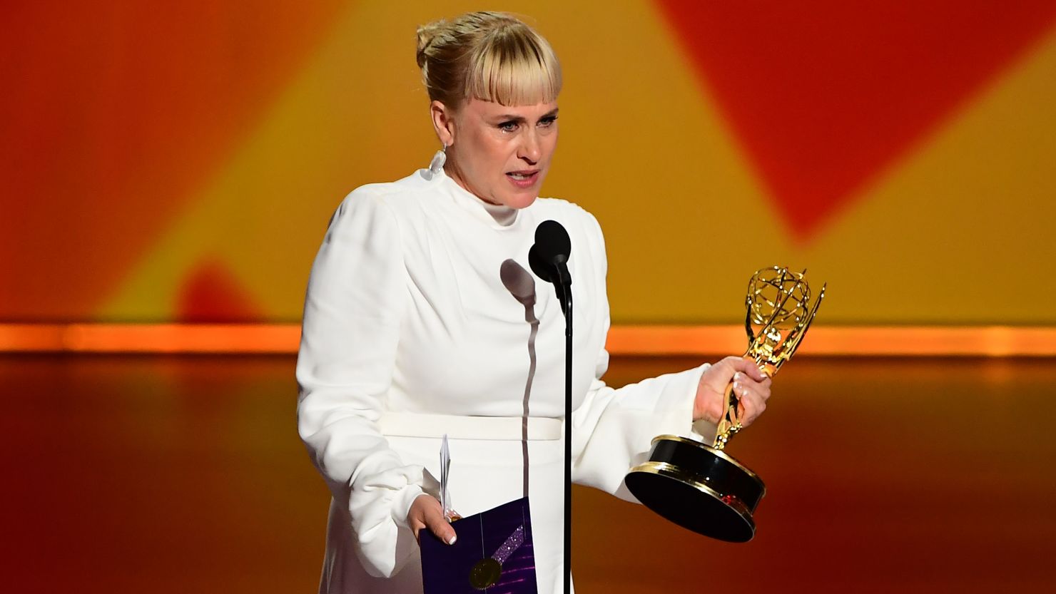 Patricia Arquette onstage during the 71st Emmy Awards in Los Angeles on September 22, 2019.