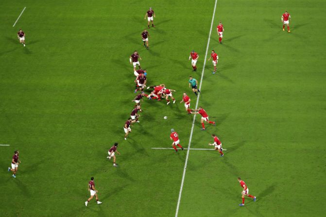 The Welsh won the match 43-14 on Monday after shaking off a far from perfect preparation for the tournament, which saw its trusted forward coach sent home from Japan.