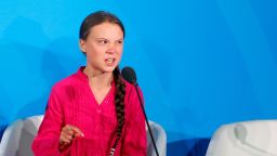 Environmental activist Greta Thunberg, of Sweden, addresses the Climate Action Summit in the United Nations General Assembly, at U.N. headquarters, Monday, September 23, 2019. 