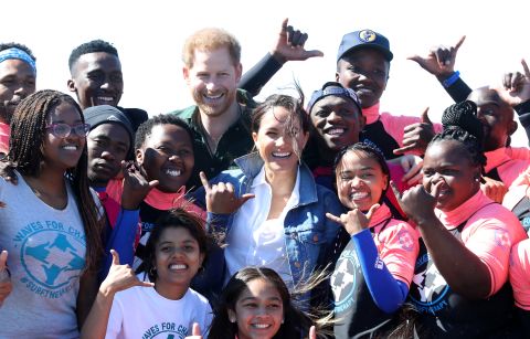 Prince Harry, Duke of Sussex and Meghan, Duchess of Sussex, visited Waves for Change in September 2019.
