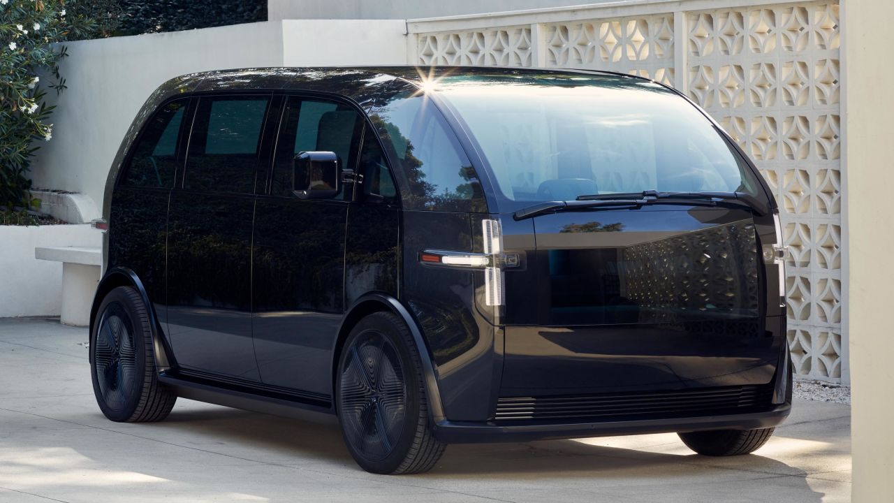 The Canoo looks like an ultra-modern minivan.
